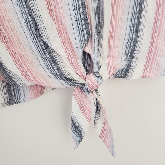 Cloth & Stone Anthropologie Striped Frayed Top - Picture 6 of 8